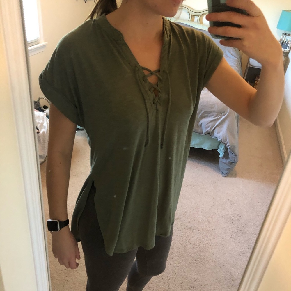 Tie up high low top - perfect for casual or work